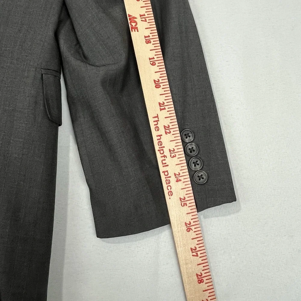 Joseph Abboud Blazer Mens 42L Gray‎ Striped Loro Piana Wool Blazer